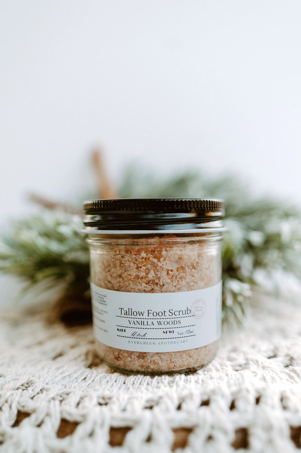 Tallow Foot Scrub, Vanilla Woods 6oz *PREORDER*