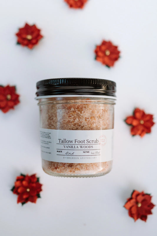 Tallow Foot Scrub, Vanilla Woods 6oz *PREORDER*